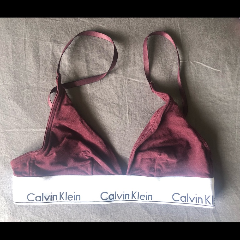 Calvin Klein - XS maroon bralette